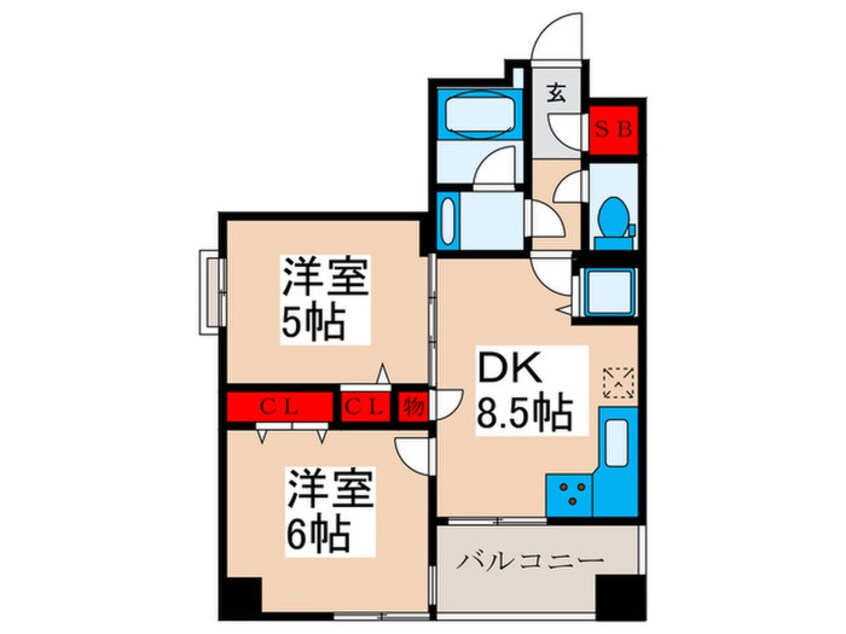 間取図 アドバンスコート田端(203)