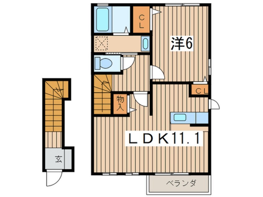 間取図 チェリ－フィ－ルドサウス