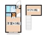 グランドール調布 1Rの間取り