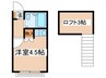 グランドール調布 1Rの間取り