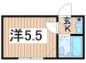 スマイル大矢部 1Kの間取り