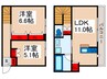 ｔｏｍａｔｏⅢ　Ａ棟 2LDKの間取り