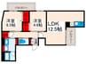 Riziere Village西日暮里 2LDKの間取り