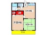 サンハイツ 2DKの間取り