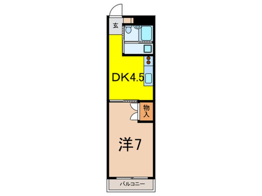 間取図 ｱｯﾌﾟﾙﾊｲﾂ一番館