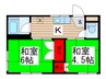 コ－ポ前島 2Kの間取り