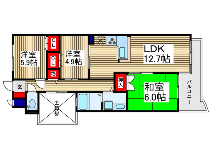 間取図 レクセルコスモ