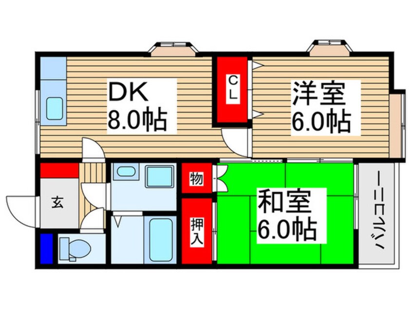 間取図 神木ハイツ２号棟