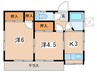 佐川貸家No.1 2Kの間取り