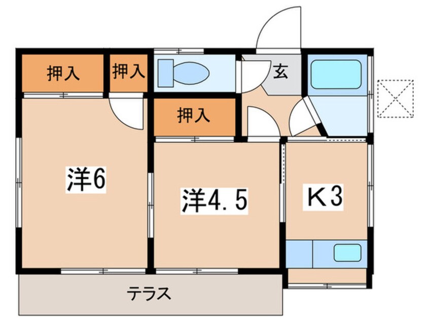 間取図 佐川貸家No.1