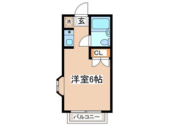 間取図 荻野コ－ポ