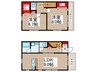 サンハイブリッジ 2LDKの間取り