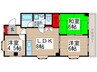 パ－クスィ－ト遠山 3LDKの間取り