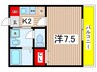 アンプルールブワ　スギ 1Kの間取り