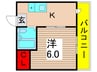 ラブリーメゾンファイン 1Kの間取り
