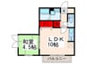 プランド－ル 1LDKの間取り