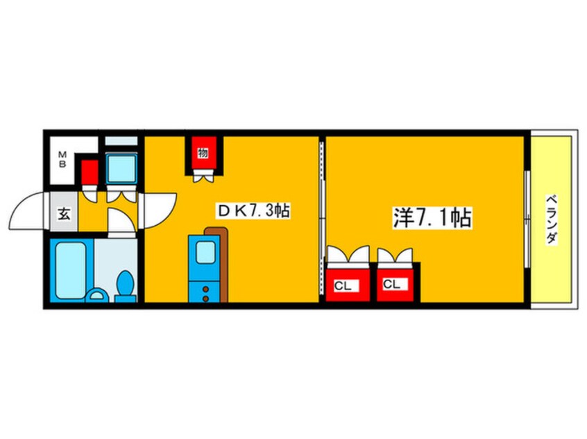 間取図 ユタカローズガーデン