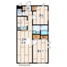 ジュネス橋場Ⅰ 2LDKの間取り