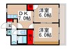 アシザワマンション 2DKの間取り
