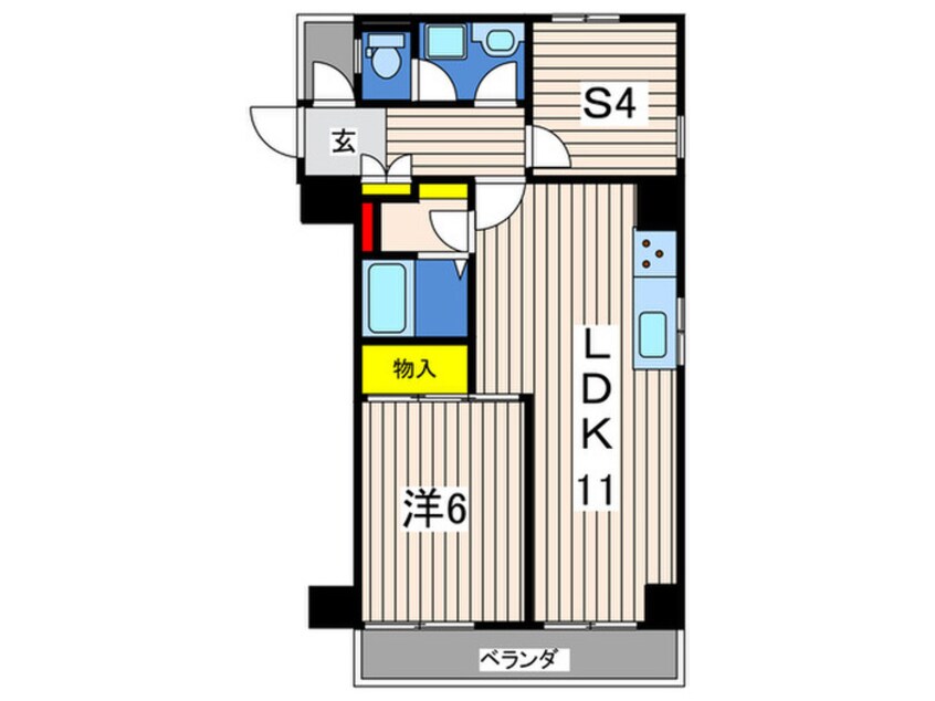 間取図 ﾗｲｵﾝｽﾞﾏﾝｼｮﾝ伊勢佐木長者町(201)