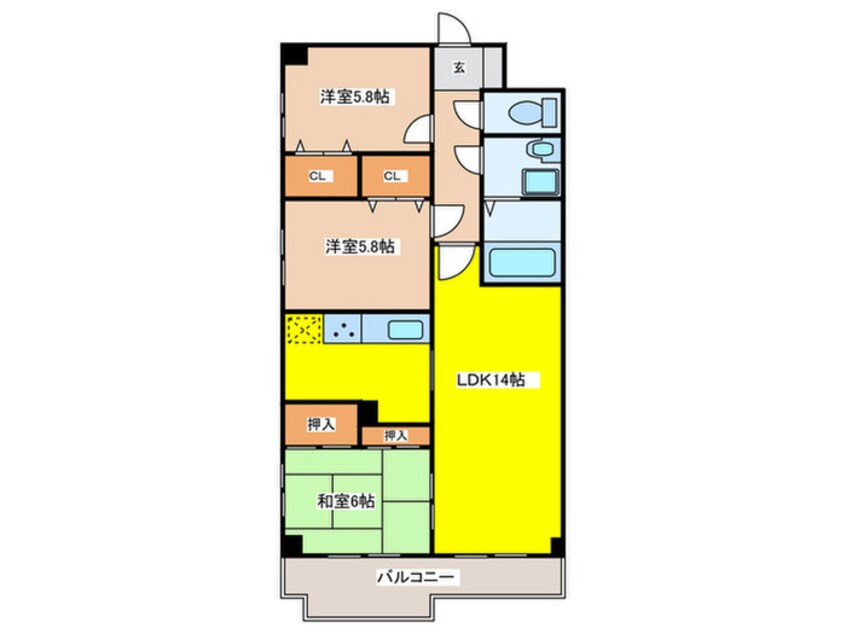 間取図 クレールコート光が丘