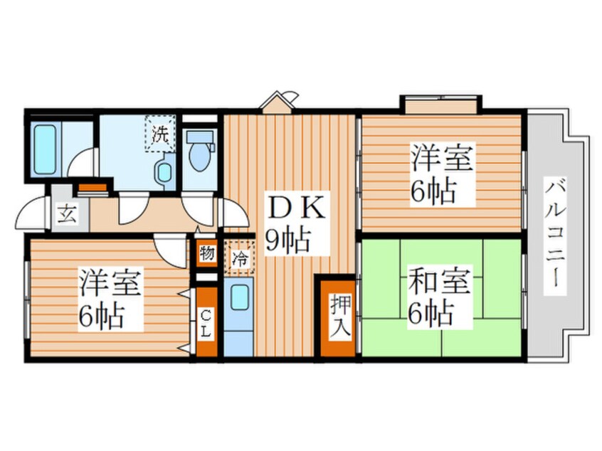 間取図 ベルヴィル・ユーヅル