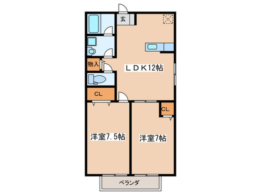 間取図 まほろばｈｏｕｓｅ　Ａ