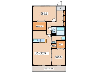 間取図 エクシ－ル中野島
