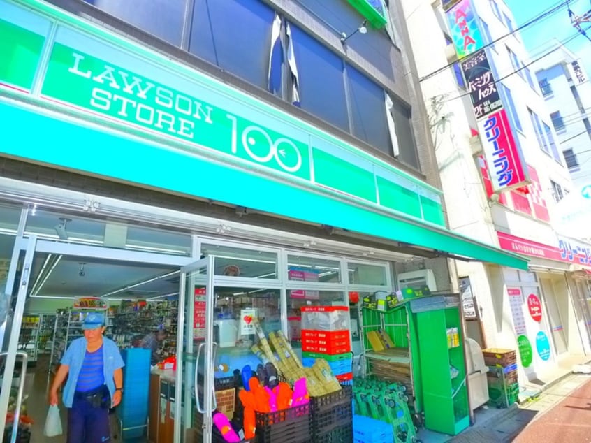 ローソンストア100(コンビニ)まで390m センタービレッジ八柱