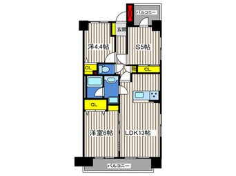 間取図 ｸﾚｽﾄﾌｫﾙﾑ横浜関内（５０９）