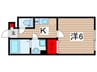 MQuatro本千葉 1Kの間取り