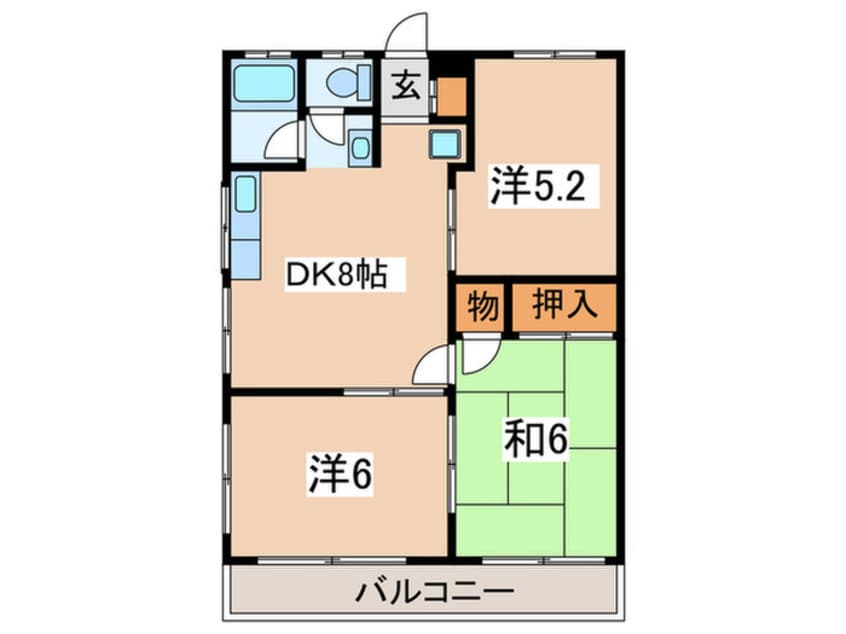 間取図 ハイツ日光２