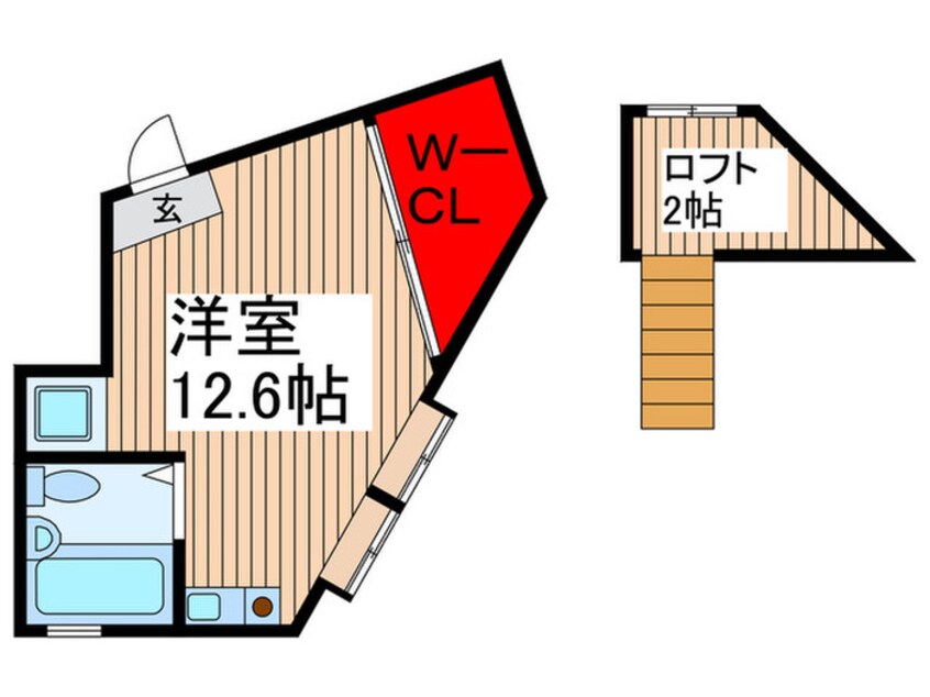 間取図 コーポヒル　久米