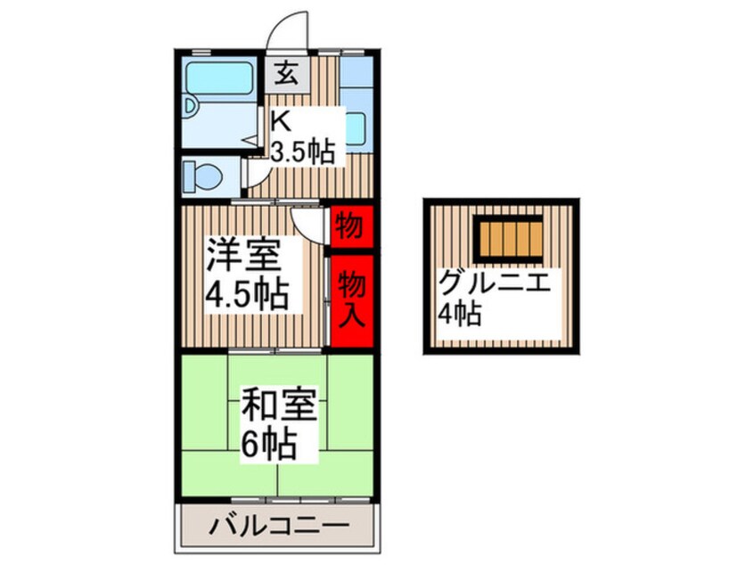 間取図 コーポヒル山口