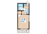 シティーハイムMIZUKOU 1Kの間取り