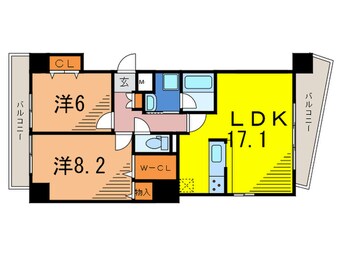 間取図 クリア岩本町