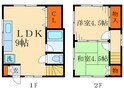 益子貸家の間取図