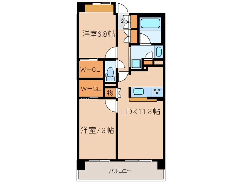 間取図 ＡＴＧ　Ｐａｒｋ　東品川