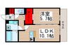 ガーデンハイツ・モッコク 1LDKの間取り