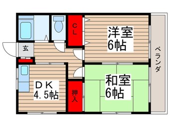 間取図 コ－ポ丸八