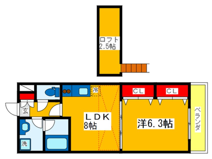 間取図 ラ・メ－ルＫ