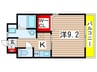 ルーラル十五番館 1Kの間取り