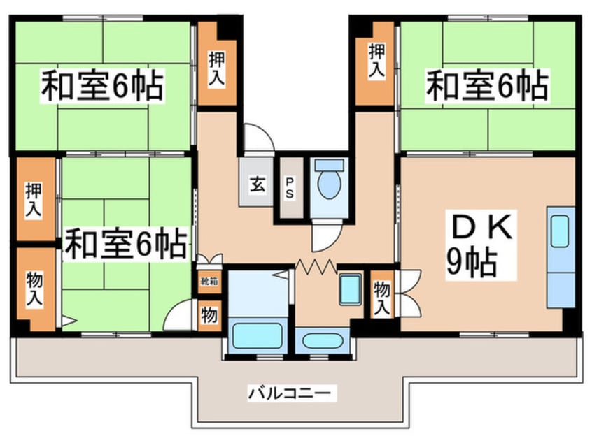 間取図 ビレッジハウス下島1号棟