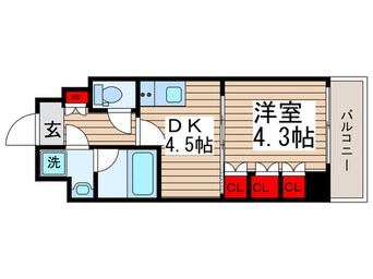 間取図 クラスタ越中島