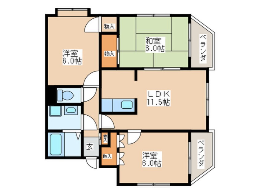 間取図 スト－ク柏