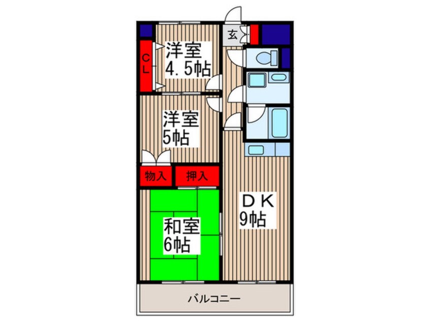 間取図 ラルテメゾンミヤザキ