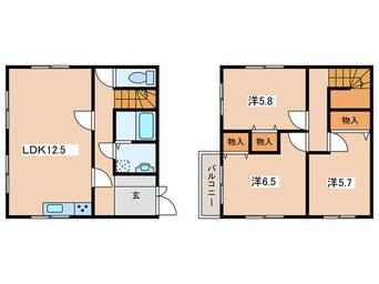 間取図 座間市栗原中央三丁目戸建て