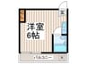 カスティル　松葉 1Rの間取り