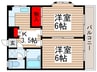 メゾンドセシカ 2Kの間取り