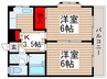 メゾンドセシカ 2Kの間取り